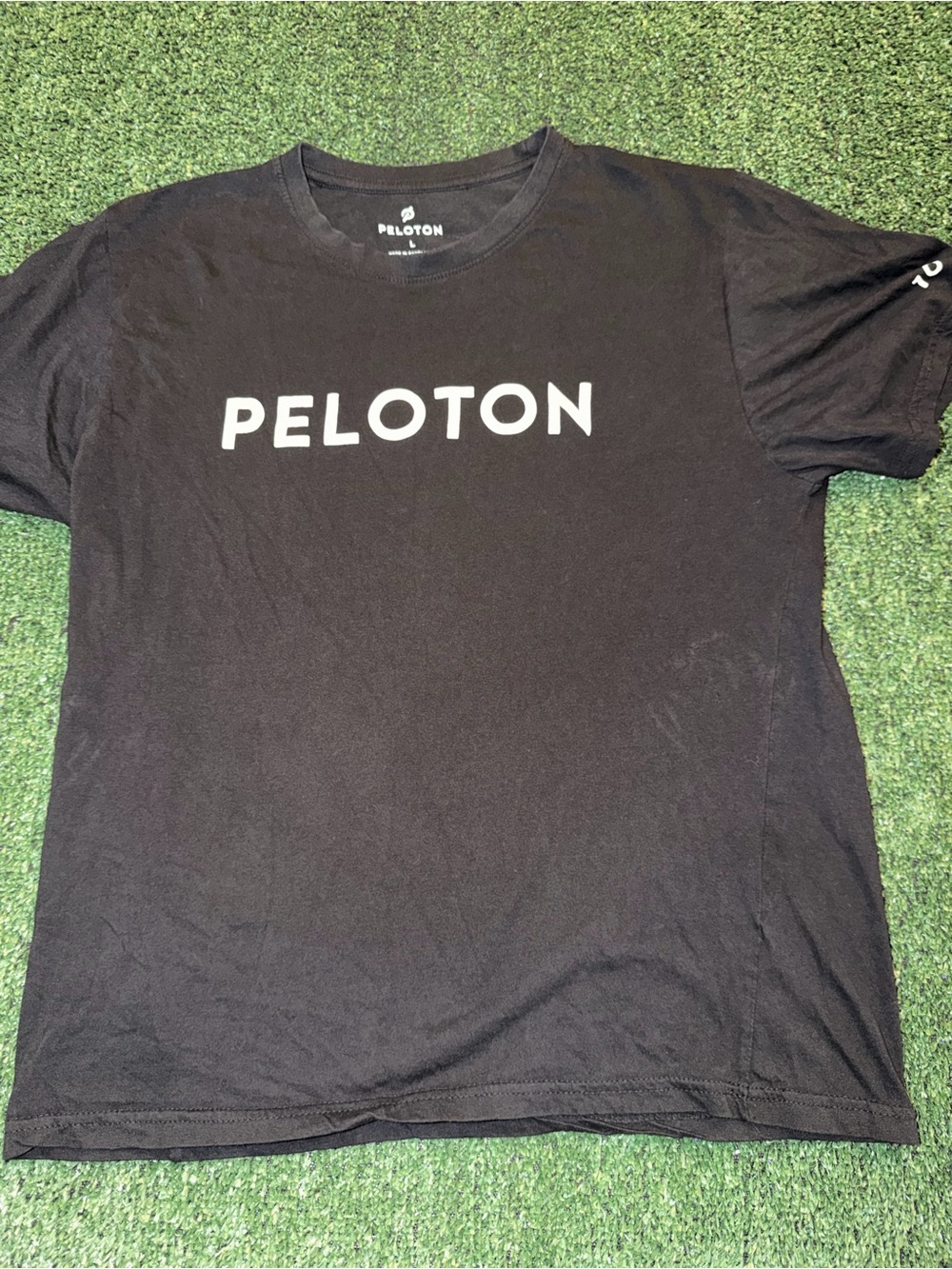 Peloton Century Club 100 Milestones T-Shirt – Black (Size L) women’s